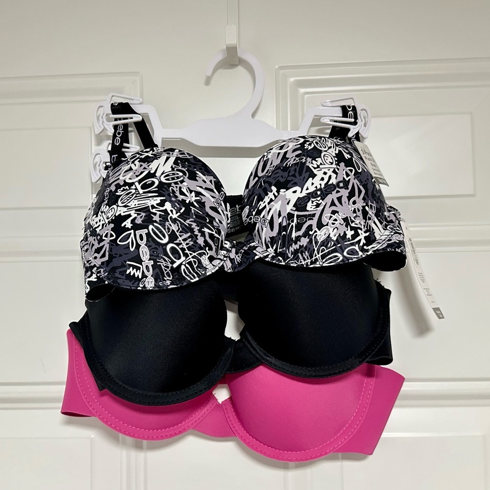 Bebe - 3 Pack Push Up Bras (Diminish Bra Line!) Tag Free